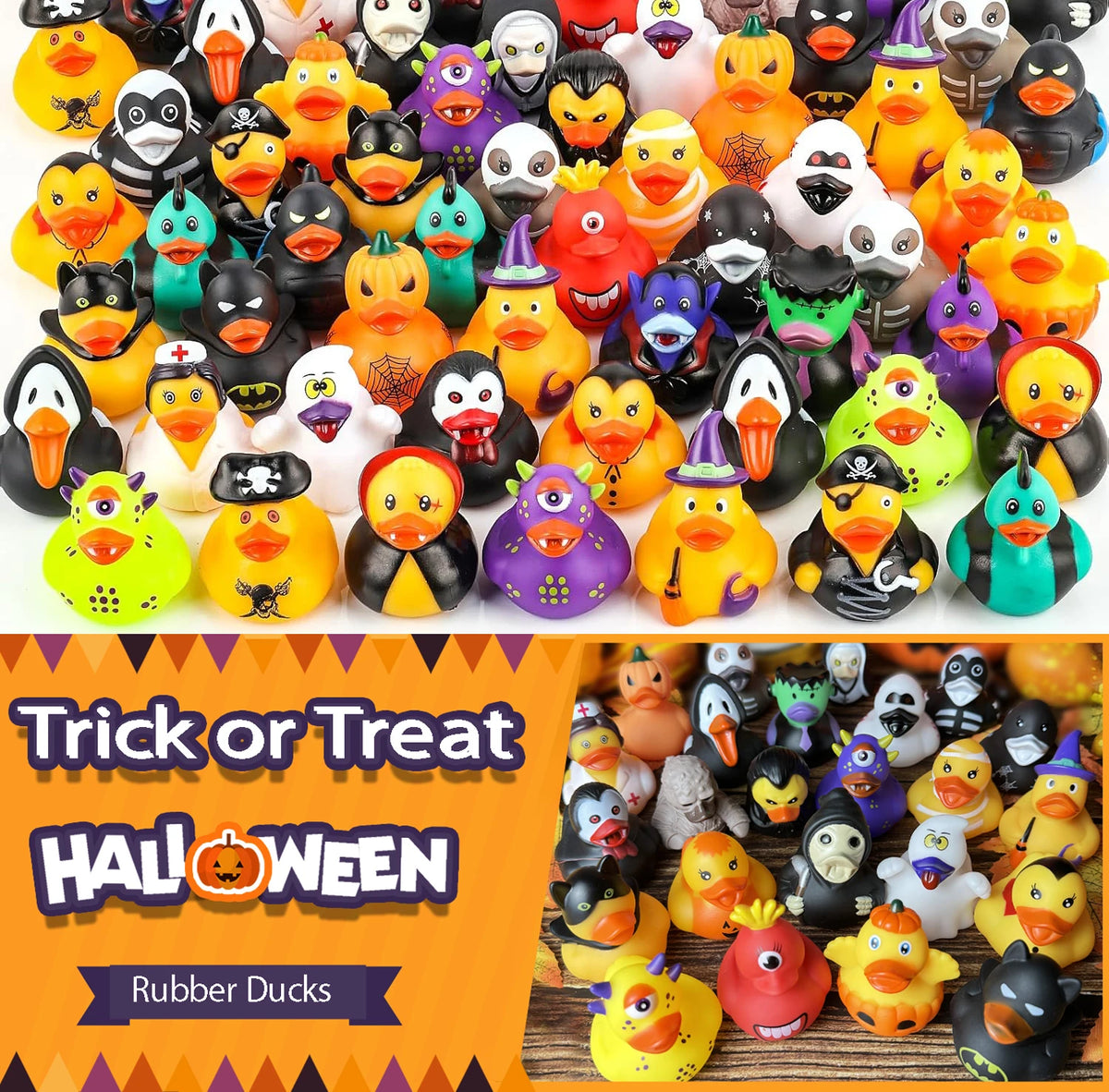 Halloween Rubber Duck Toys – Spooky Party Favors for Kids