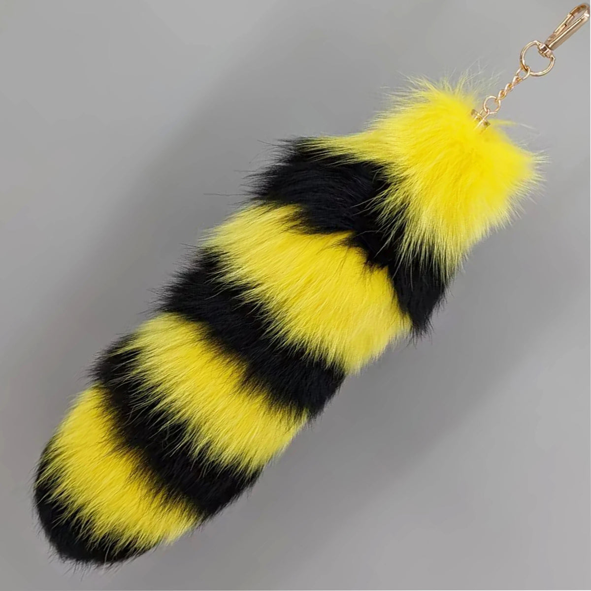 Fox Tail Keychain for Women Furry Y2K Car Accessory