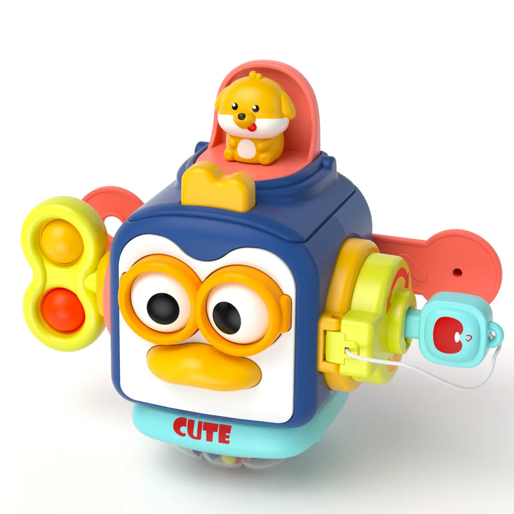 Montessori Busy Board Cube 10-in-1 Sensory Activity Toy