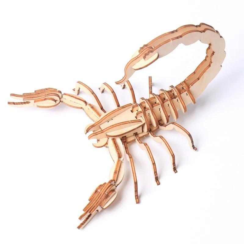 Wooden Insect Puzzle 3D Animal Assembly Educational Toy