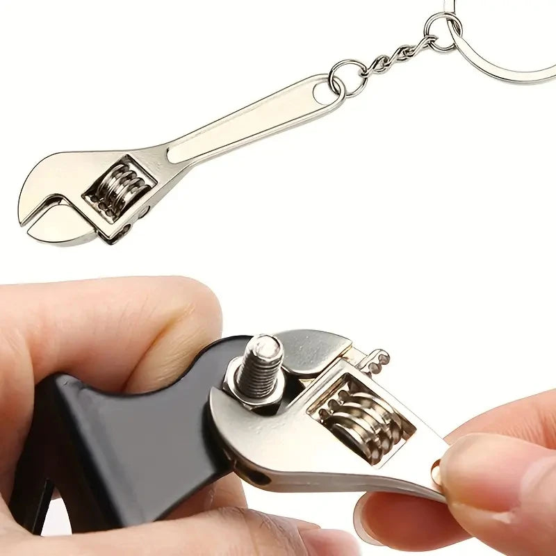 Wrench Keychain, Adjustable Tool Key Ring Metal Accessory