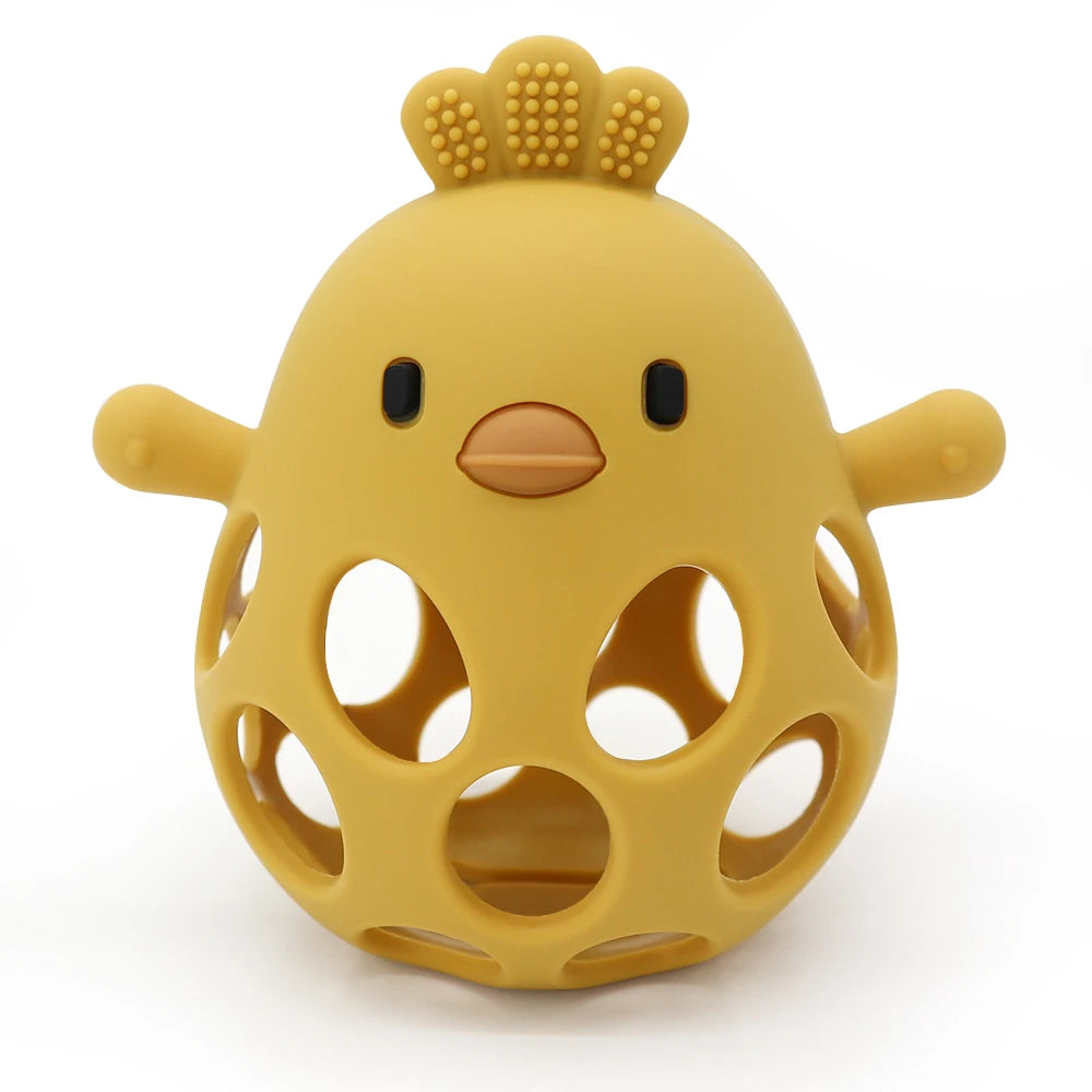 Baby Silicone Teether – Cartoon Chick Teething Toy