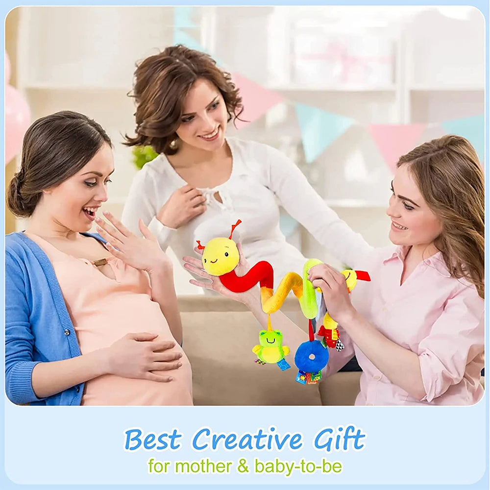 Baby Spiral Hanging Toy Musical Rattle for Crib Stroller & Car Seat