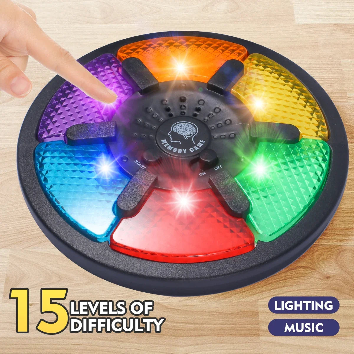 Electronic Memory Game – Handheld Light & Sound Puzzle Toy