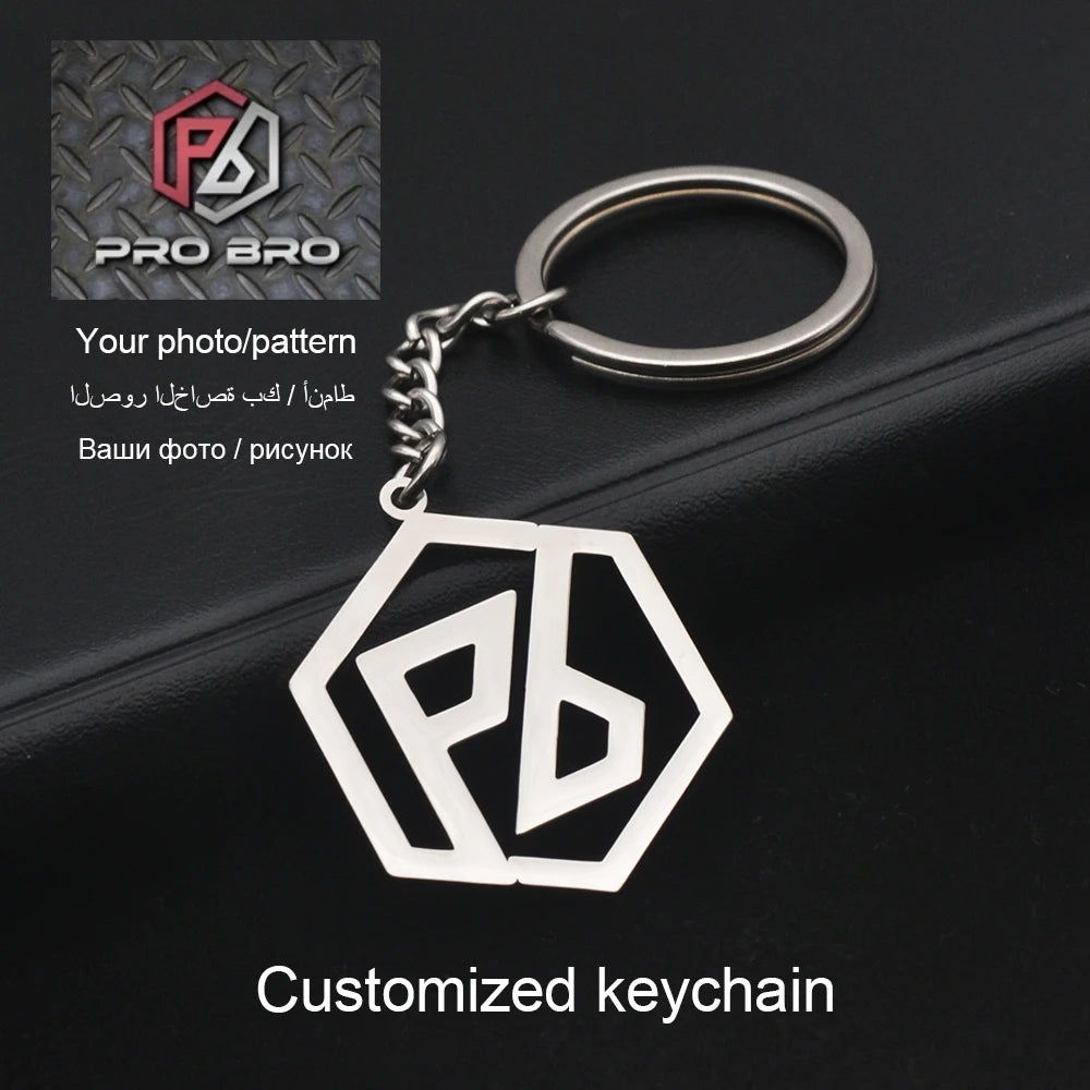 Custom Logo Keychain Stainless Steel