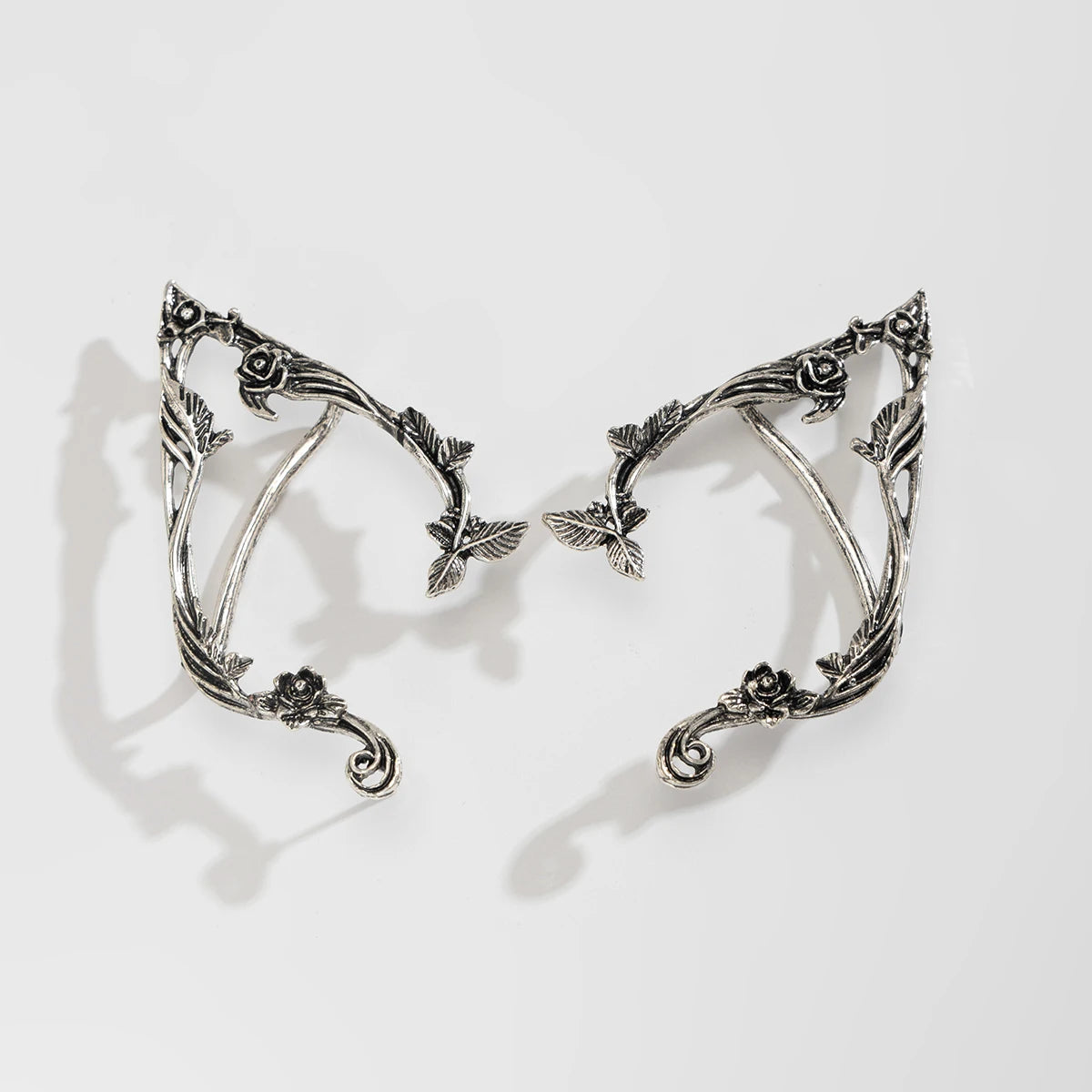 Elf Ear Clip Earrings – Gold Leaf Fairy Jewelry Accessory