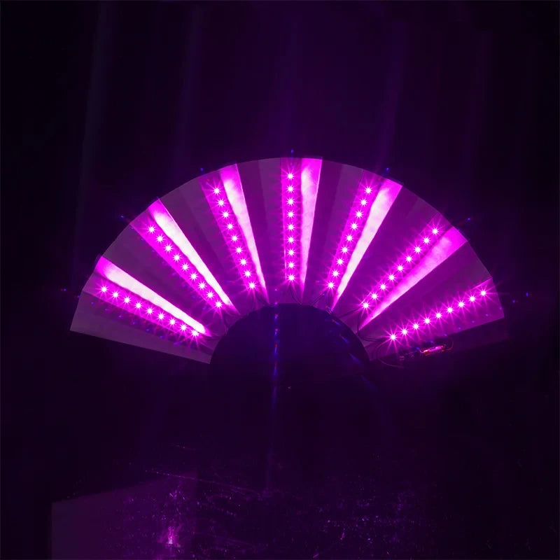 LED Folding Fan – Glow Light Up Accessory for Parties & Festivals