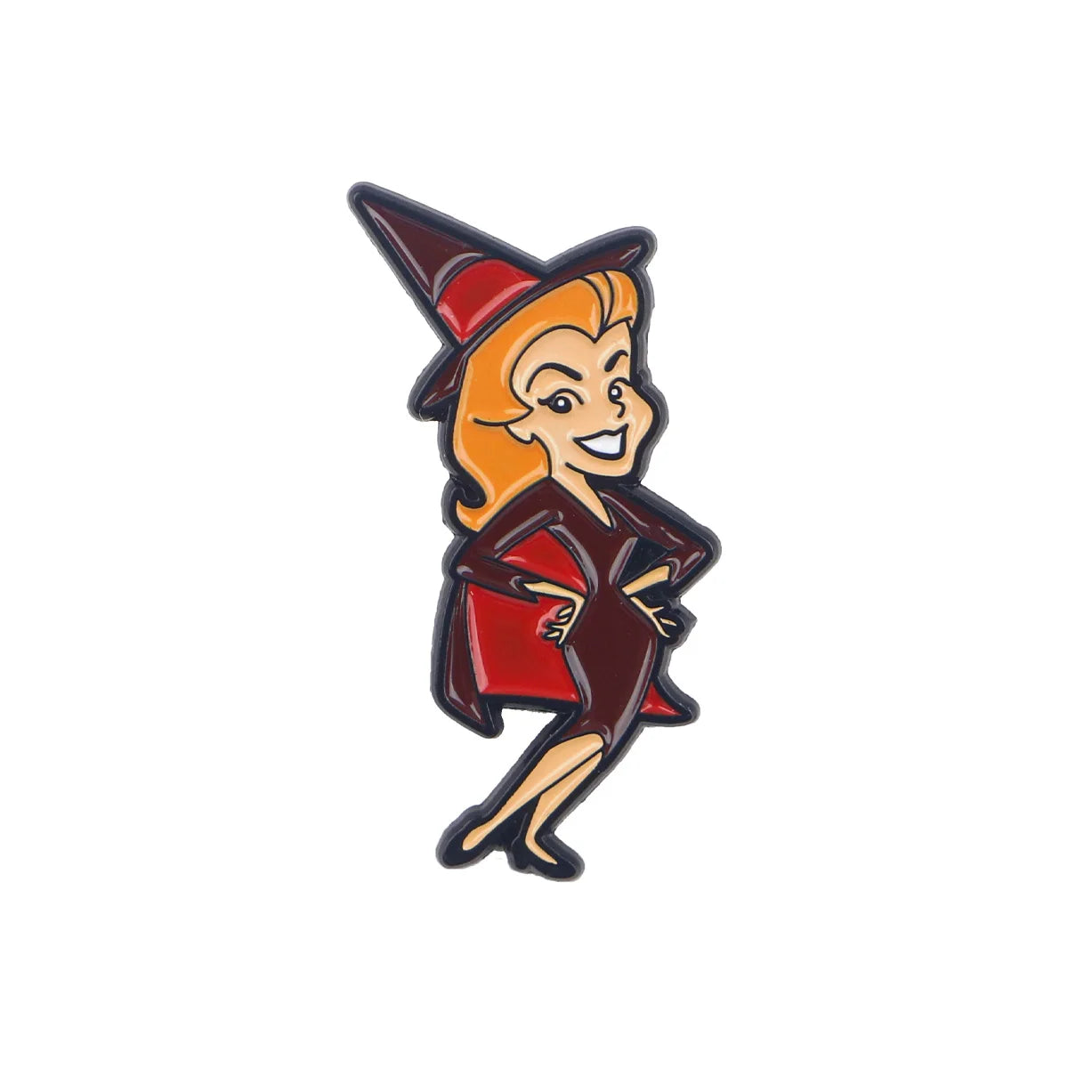 Witch Enamel Pin – Halloween Lapel Accessory for Backpacks & Clothing