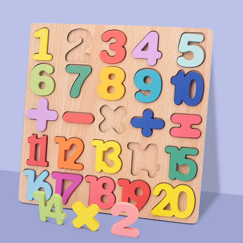 Wooden Alphabet Number Puzzle