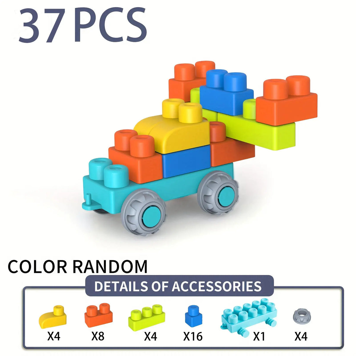 Soft Rubber Building Blocks – DIY Educational Construction Toy