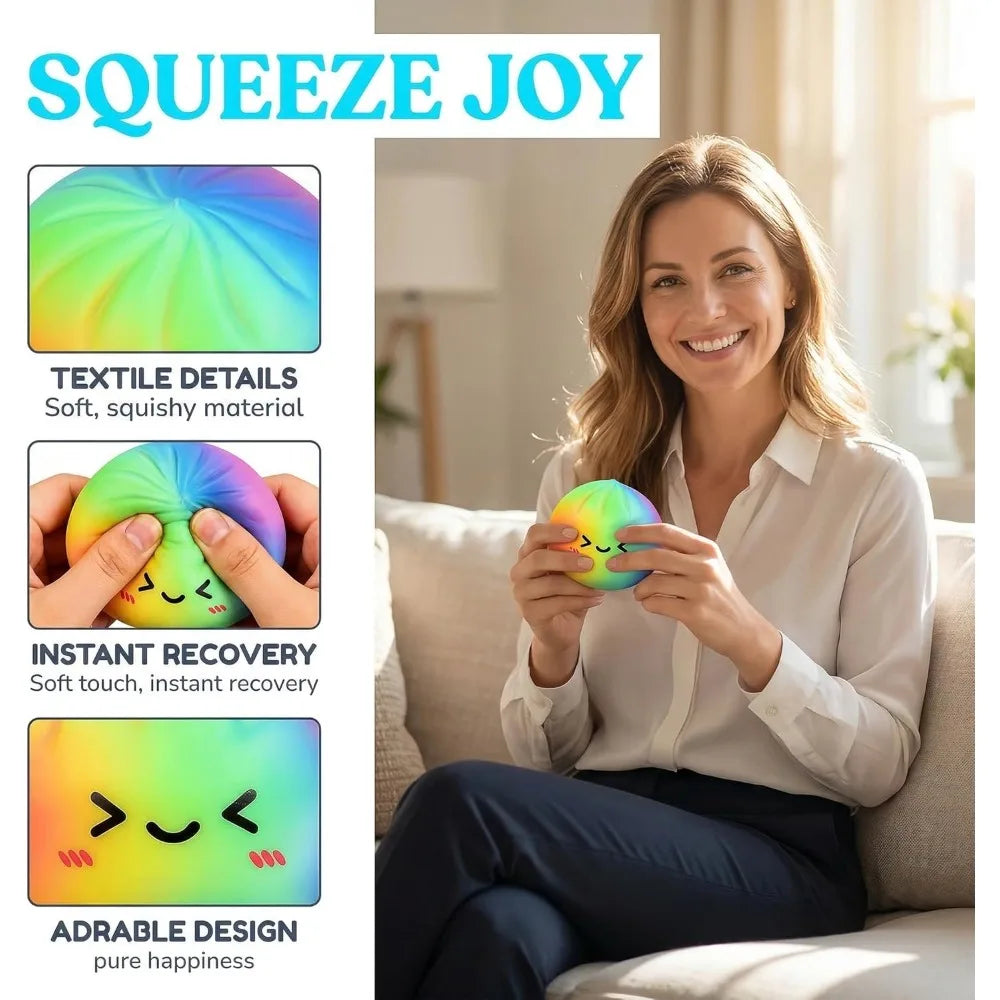 Dumpling Squishy Toy – Glitter Slow Rebound Stress Ball