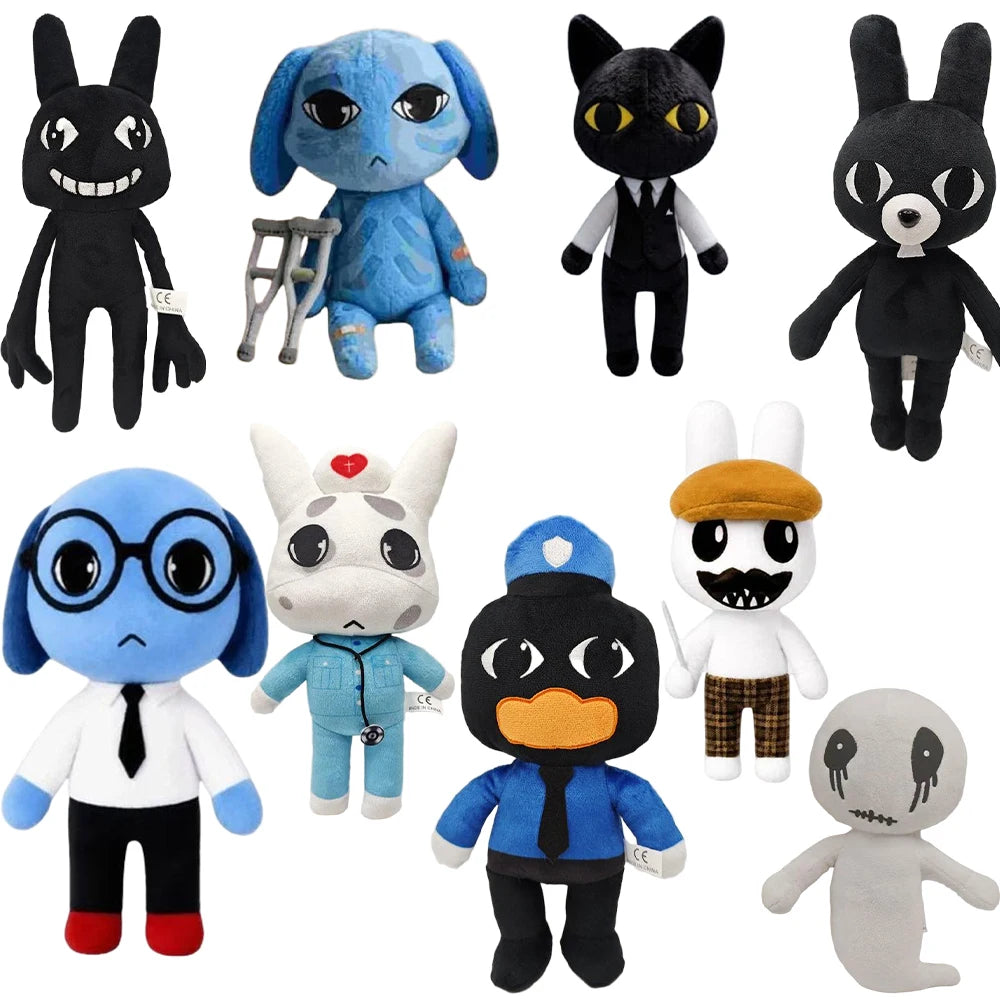 Animal Plush Toy – Cute Blue Dog, Penguin & Bunny Soft Toy