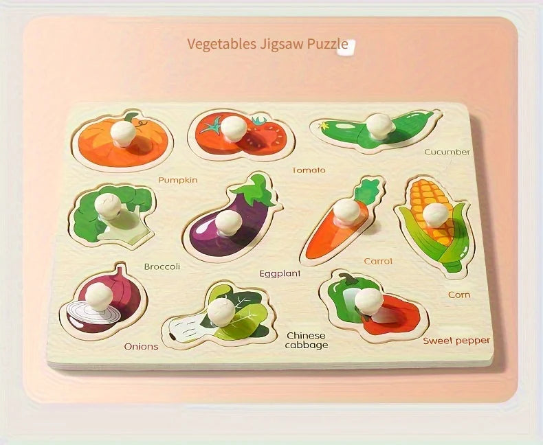 Montessori Geometry Puzzle Board – Wooden Shape Matching Puzzle