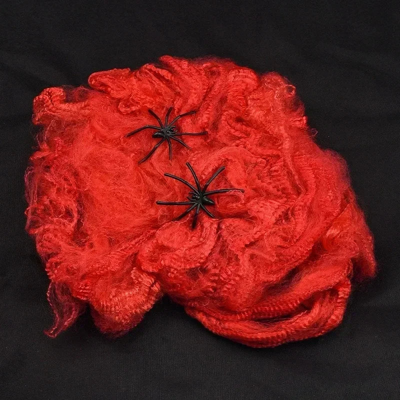 Halloween Spider Web Decoration – Stretchy Cobweb Party Decor
