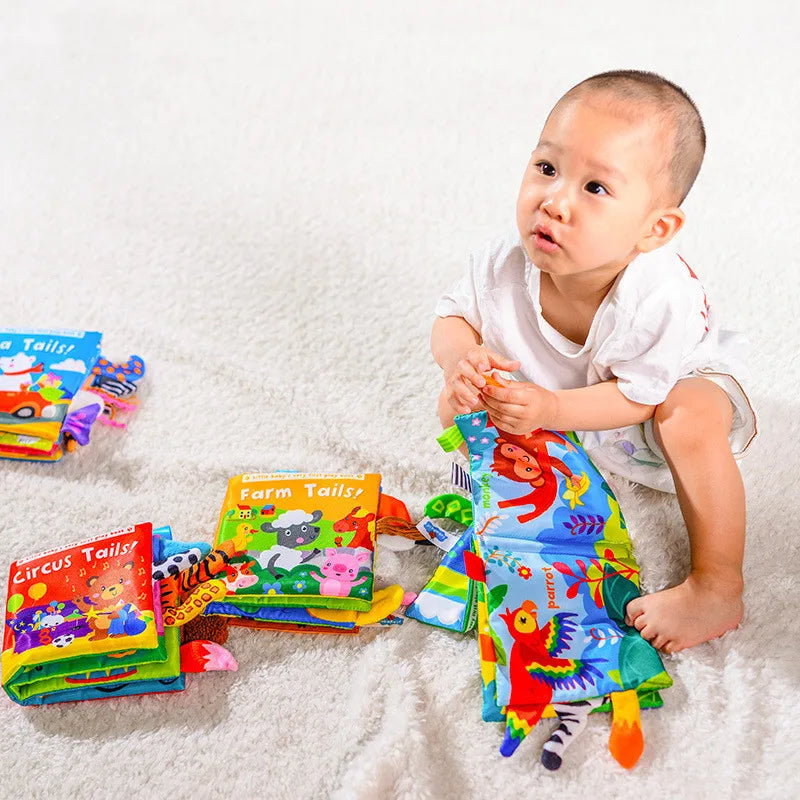 Baby Sensory Cloth Book Montessori Animal Activity Toy