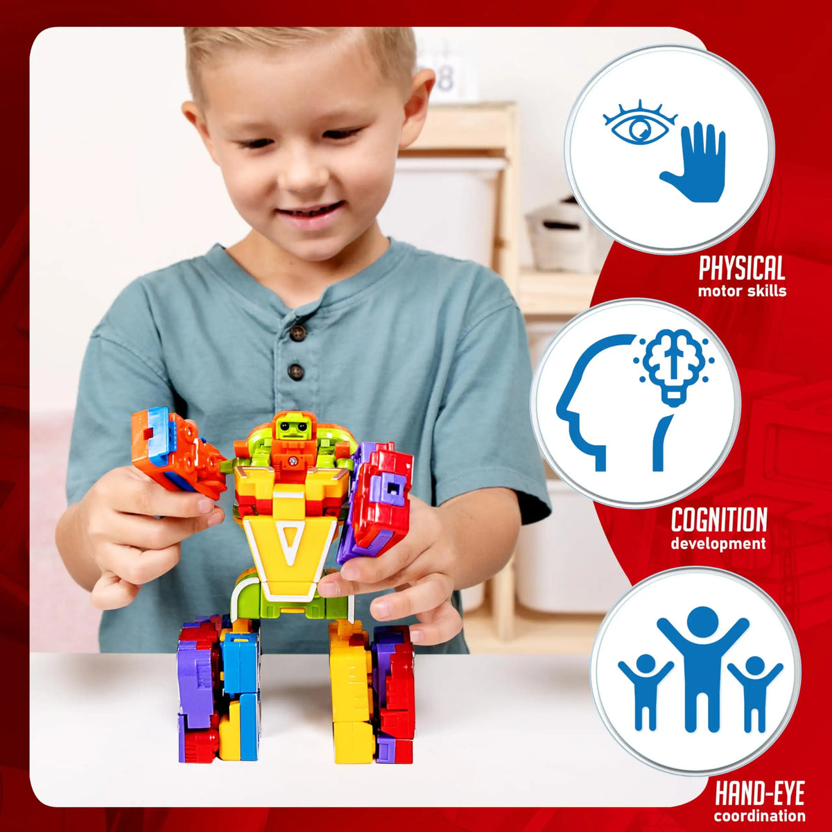 Alphabet Robot Toy 26-Piece ABC Transforming STEM Learning Set