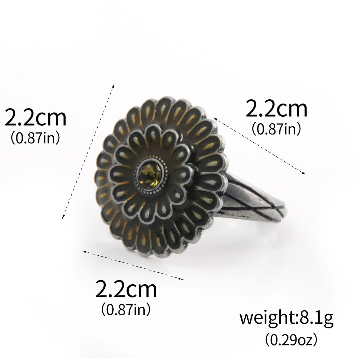 Gothic Fantasy Ring Vintage Dark Style Jewelry for Men