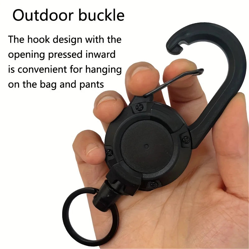 Retractable Keychain with Heavy Duty Carabiner