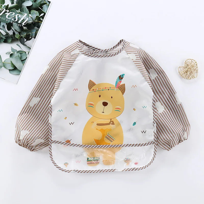 Waterproof Baby Bib Long Sleeve