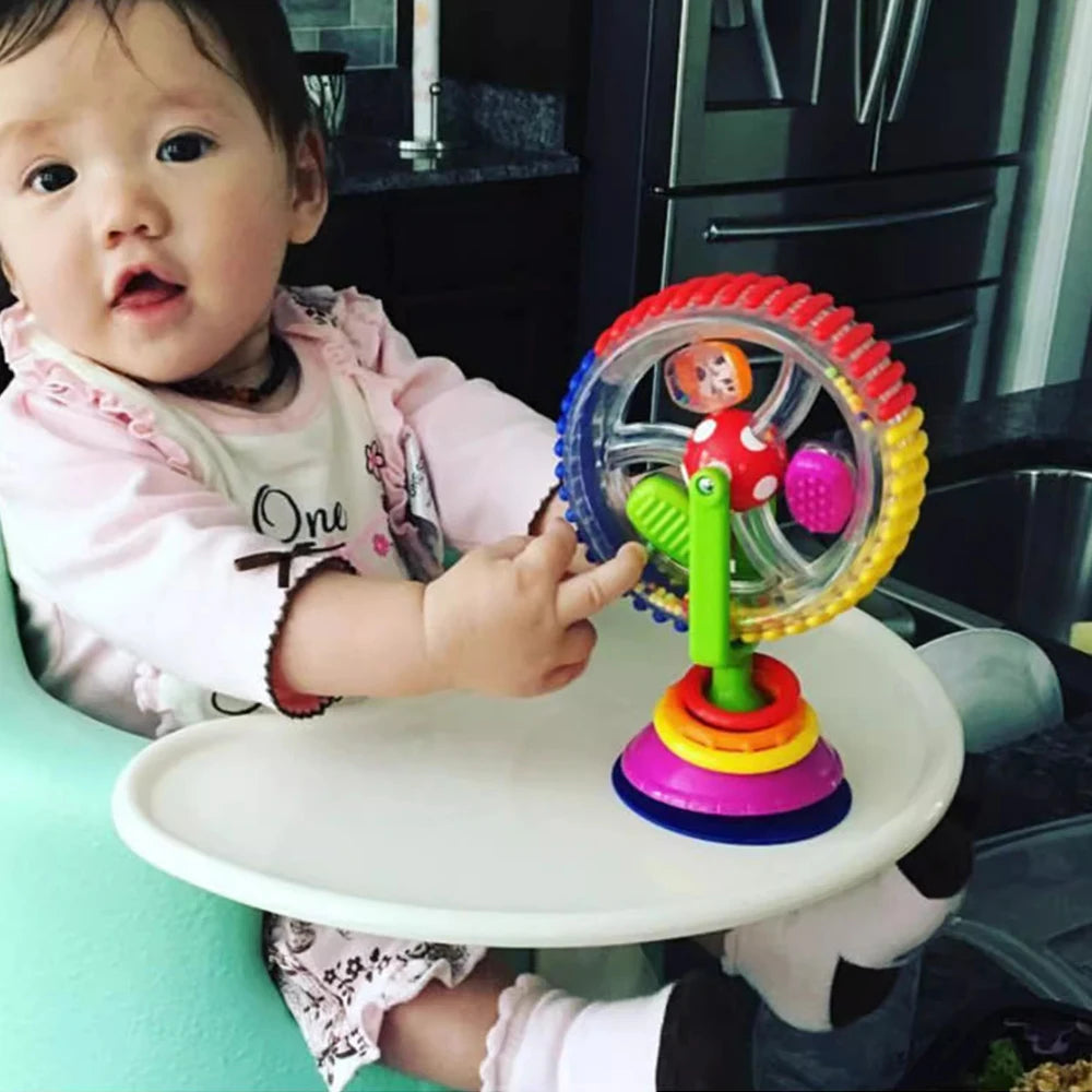 Baby Suction Cup Rattle Toy – Rotating Ferris Wheel Activity Toy