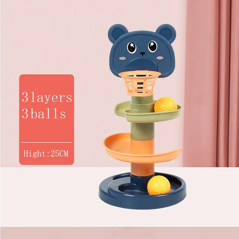 Montessori Ball Drop Toy – Toddler Learning & Stacking Activity