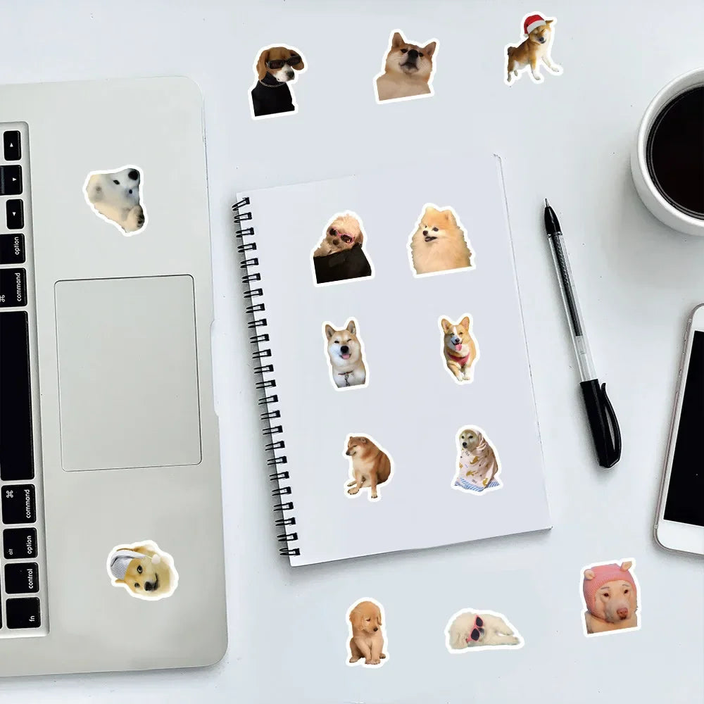 Funny Dog Stickers – Cute Cartoon Decals for Kids & Stationery