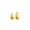 Gold Grillz Double Glossy Tooth Caps Dental Grills Halloween