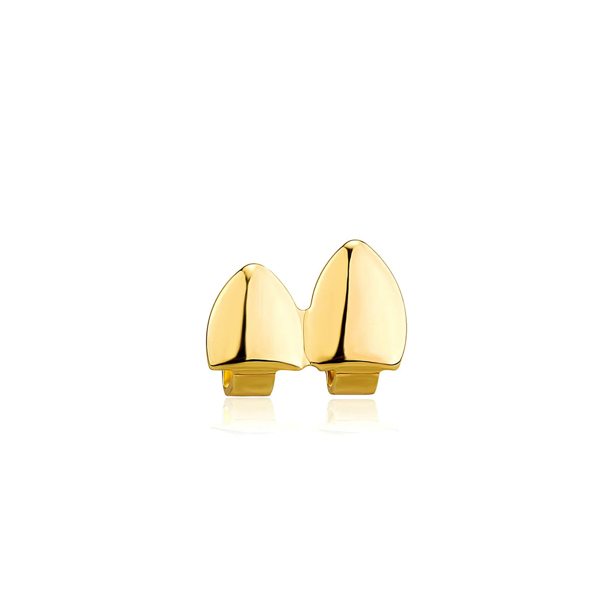 Gold Grillz Double Glossy Tooth Caps Dental Grills Halloween