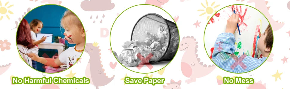 Reusable Drawing Book for Kids – Erasable Doodle Pad with Drawing Pens
