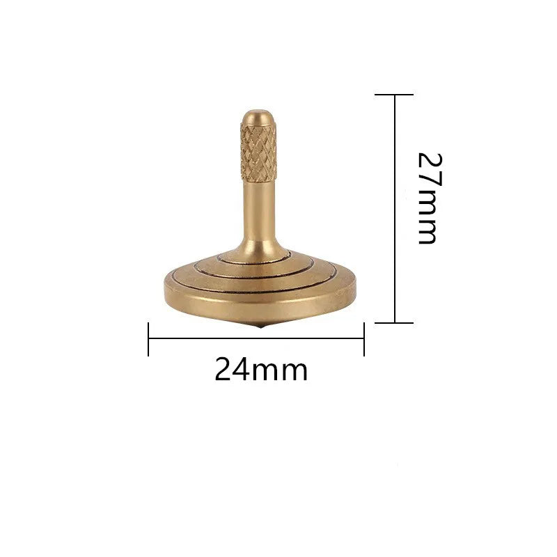 Metal Spinning Top – Brass Gyroscope Fidget Toy for Kids & Adults