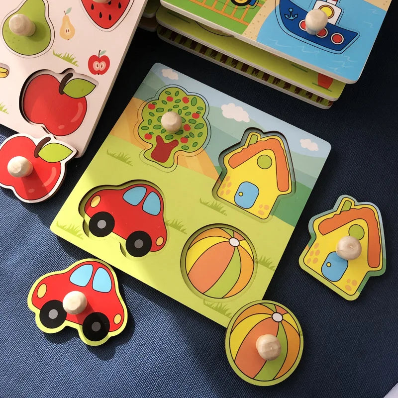 Montessori Wooden Toys – Educational Learning Puzzle for Kids