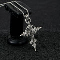 Gothic Cross Pendant Necklace Retro Skull Design