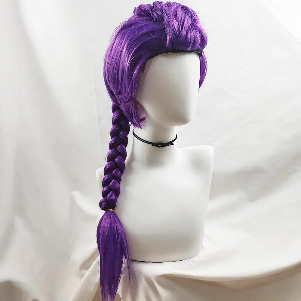 Children’s Halloween Wig Purple Long Braid