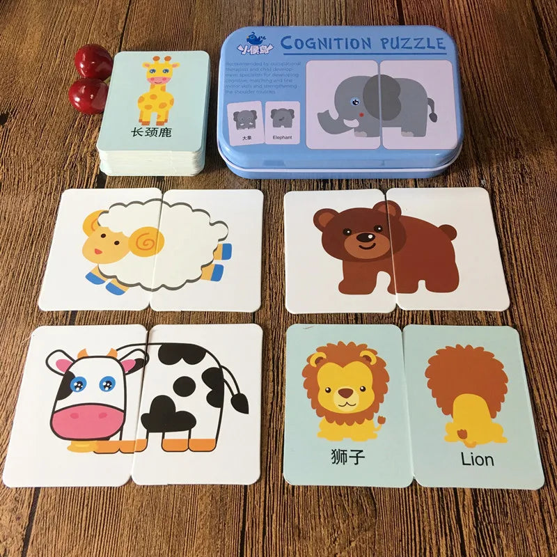 Montessori Toddler Puzzle – Wooden Animal Jigsaw Game