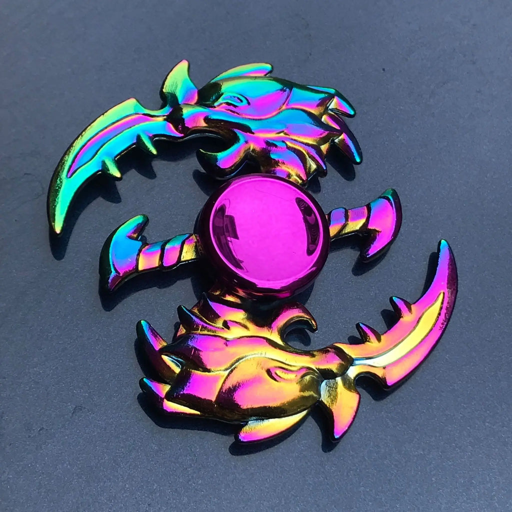 Metal Fidget Spinner Rainbow Gradient Fingertip Gyro Toy