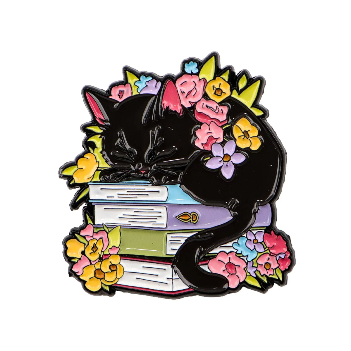 Black Cat Enamel Pin – Cute Animal Lapel Brooch