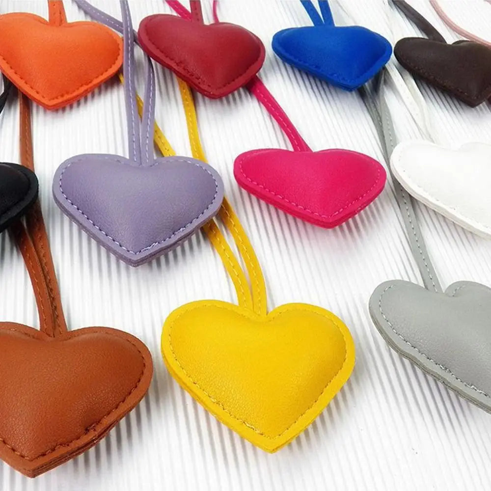 Heart Keychain PU Leather Car Keyring