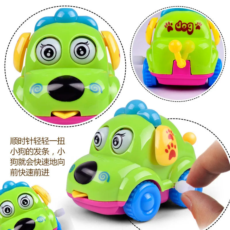 Wind Up Car Toy – Cute Cartoon Clockwork Animal Toy