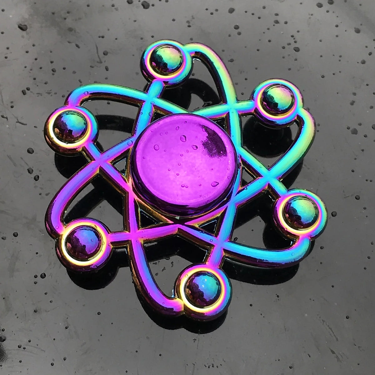 Metal Fidget Spinner Rainbow Gradient Fingertip Gyro Toy