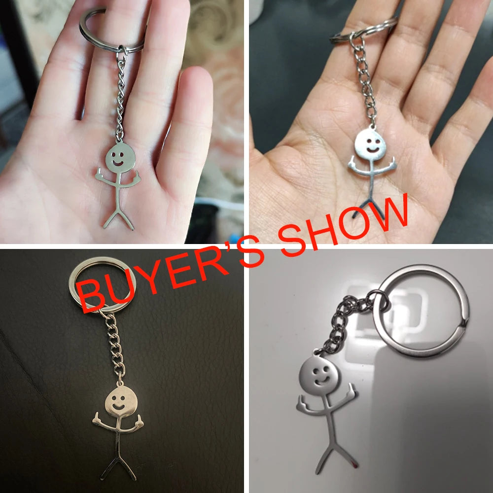 Middle Finger Keychain Stainless Steel