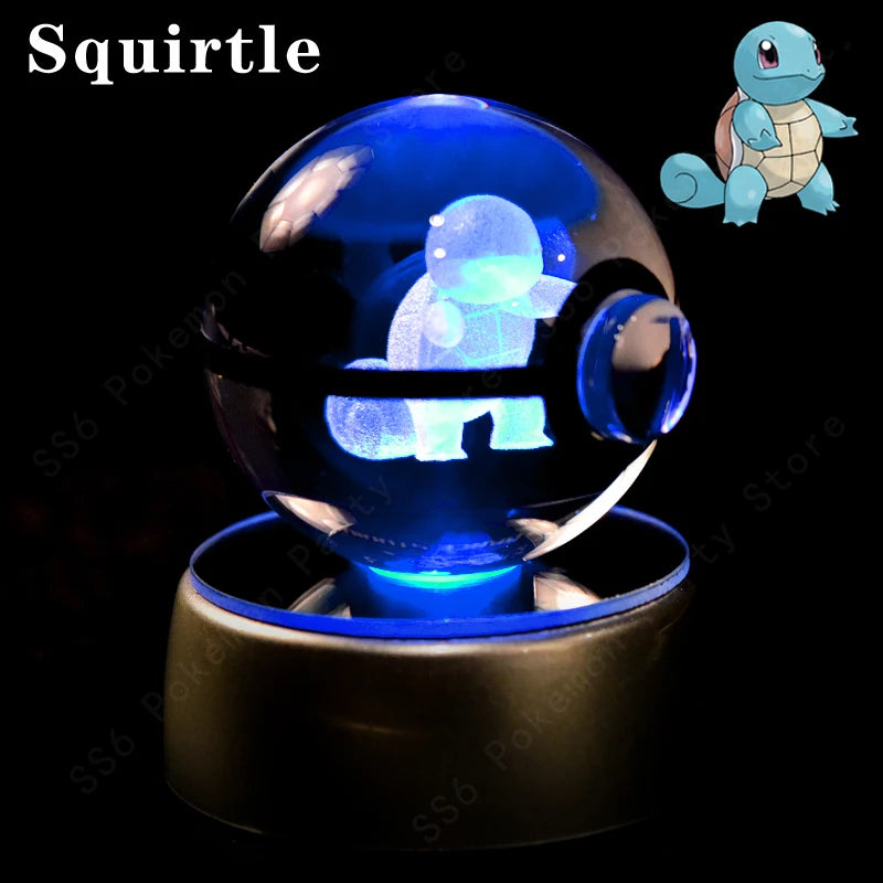 3D Crystal Ball Night Light – Glass LED Decorative Lamp