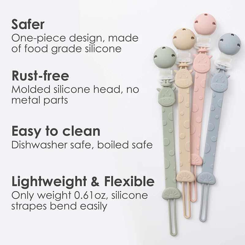 Silicone Pacifier Clip – BPA-Free Baby Pacifier Holder