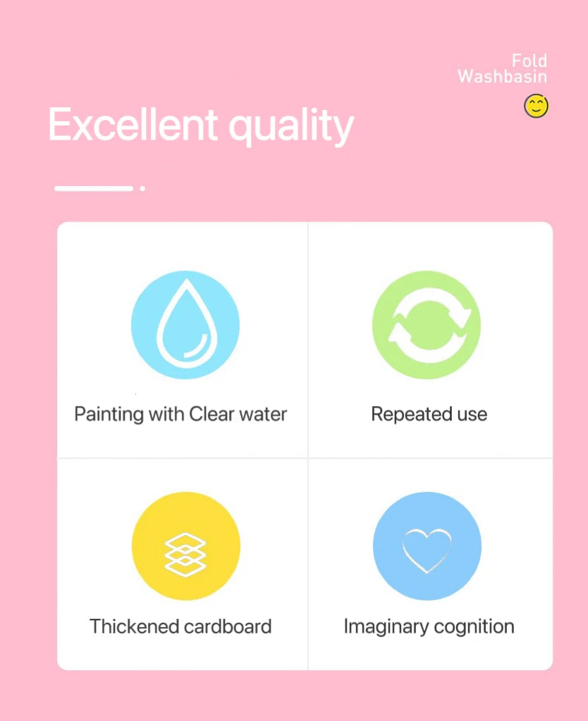 Reusable Water Coloring Book for Kids with Water Pen