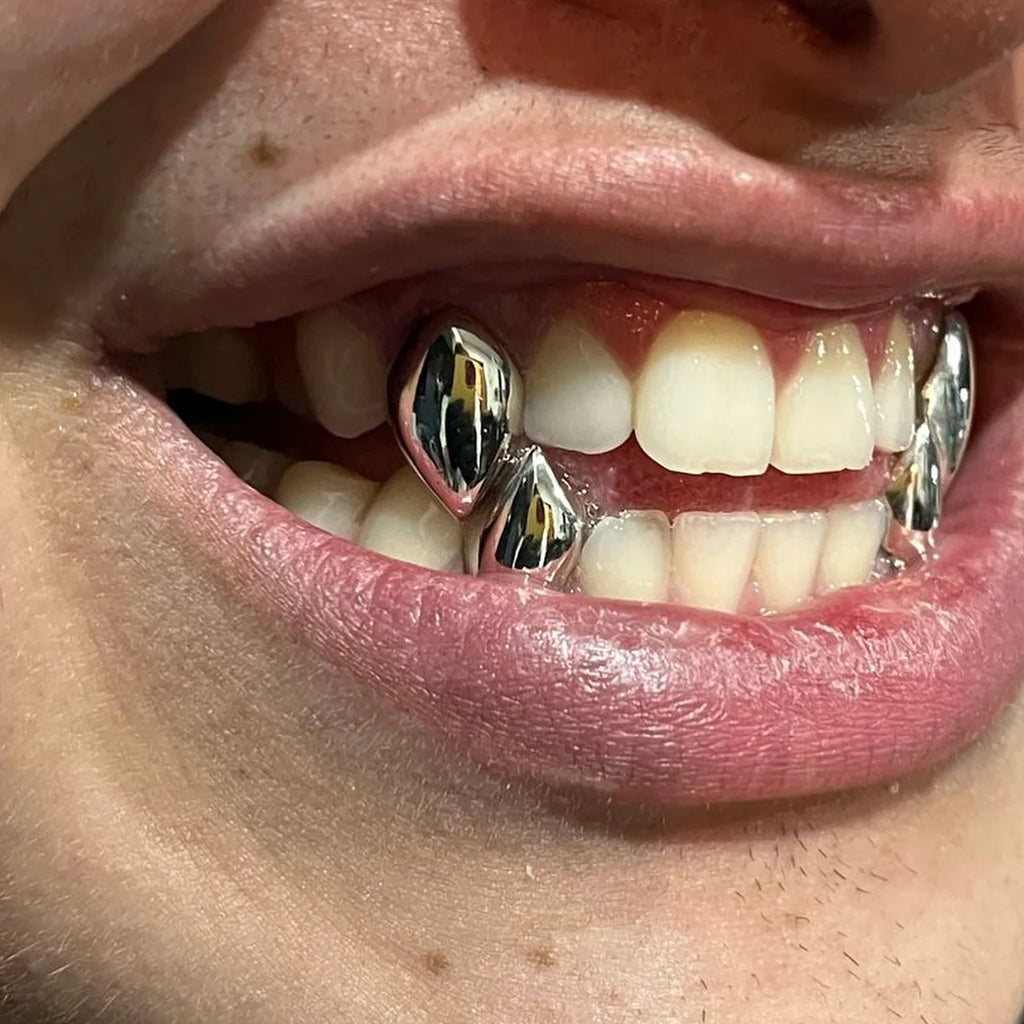 Vampire Fangs Grillz Gold Plated Single Tooth Cap