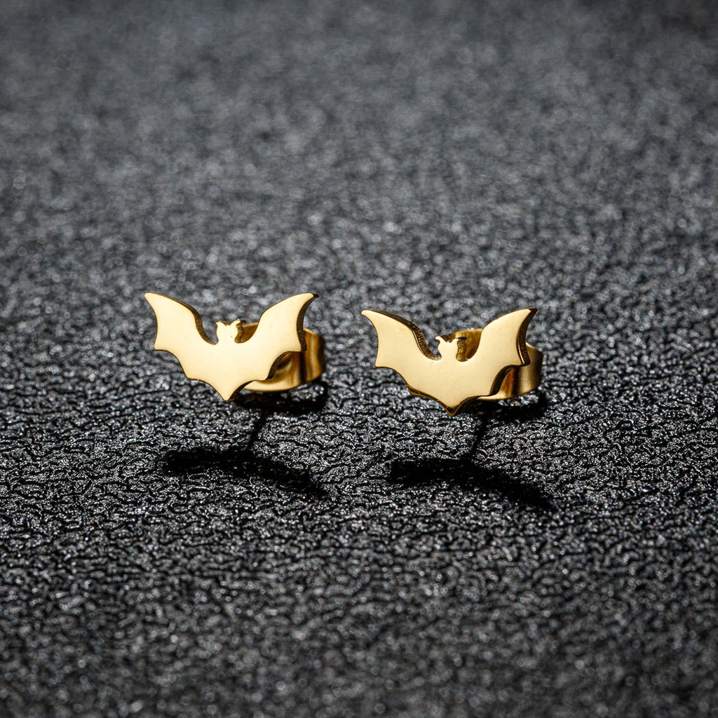 Gothic Vampire Bat Minimalist Earring For Women Stainless Steel Tragus Piercing Earring Jewelry Accessories Halloween Party Gifs