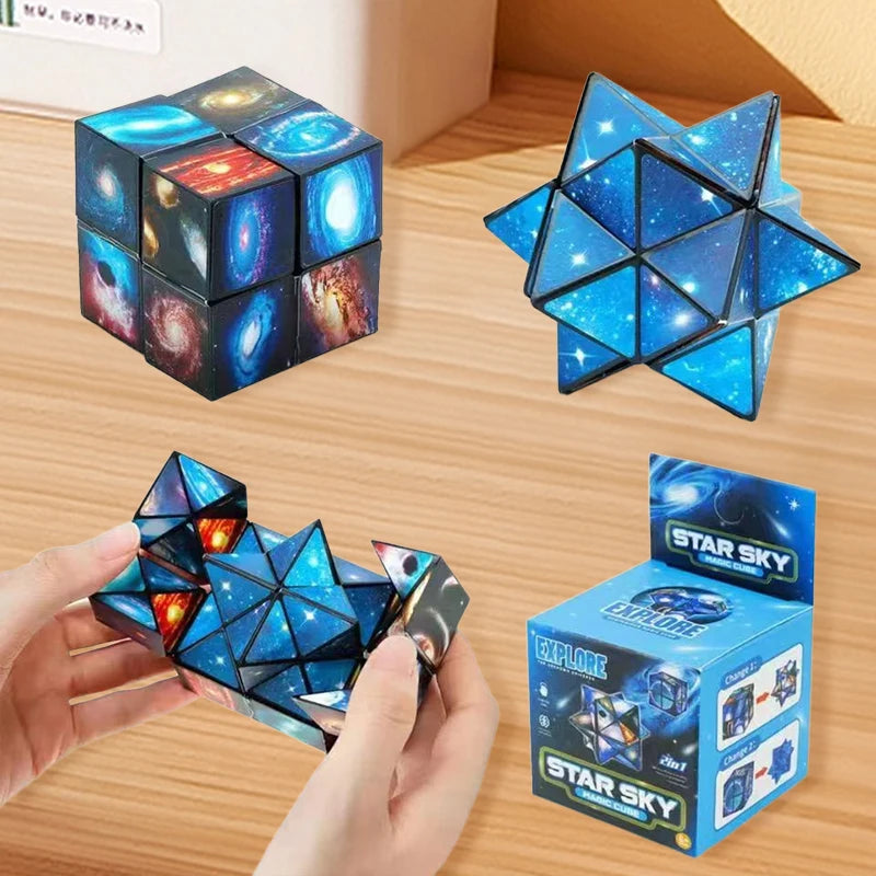 3D Starry Sky Magic Cube Puzzle – Educational Brain Teaser
