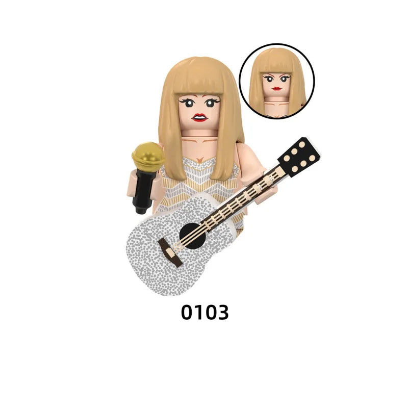 Female Singer Building Blocks – Mini Music Figure DIY Set