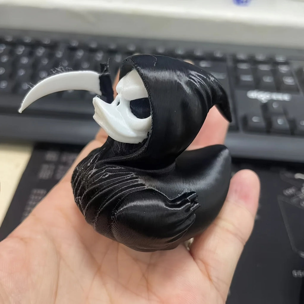 Grim Reaper Duck Statue, 3D Printed Halloween Figurine