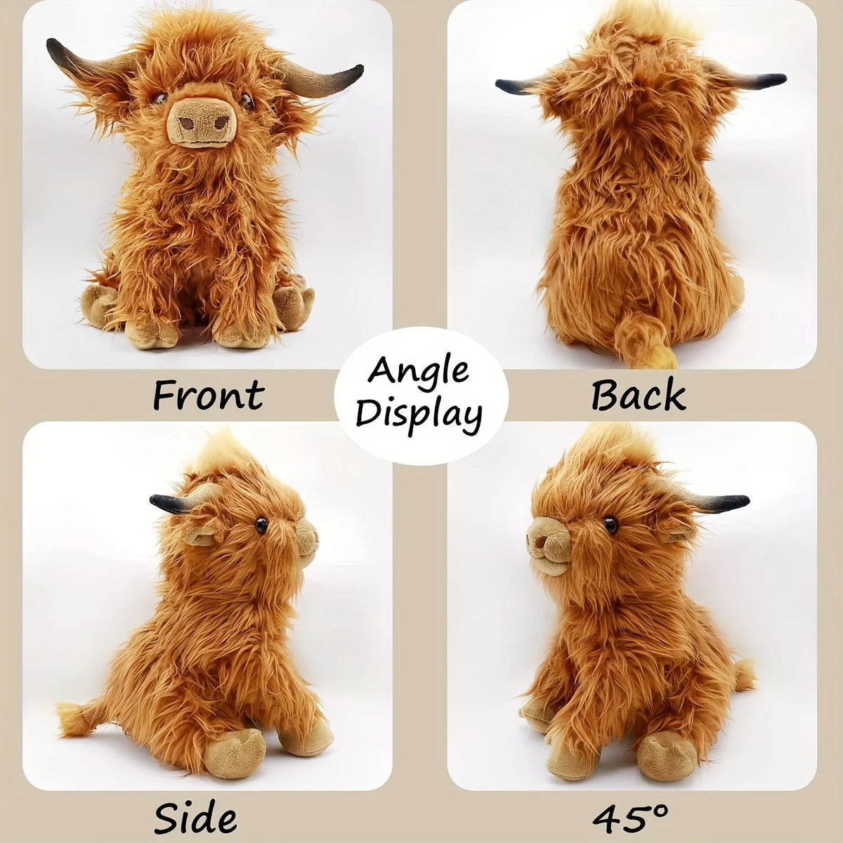 Highland Cow Plush Toy – 25cm Soft Stuffed Animal