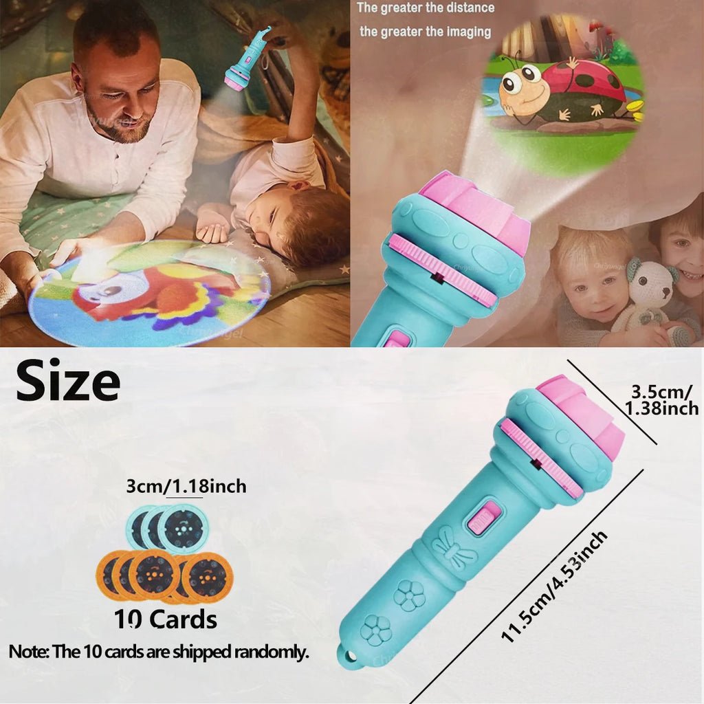 Kids Projector Flashlight – 80 Images Bedtime Story Toy